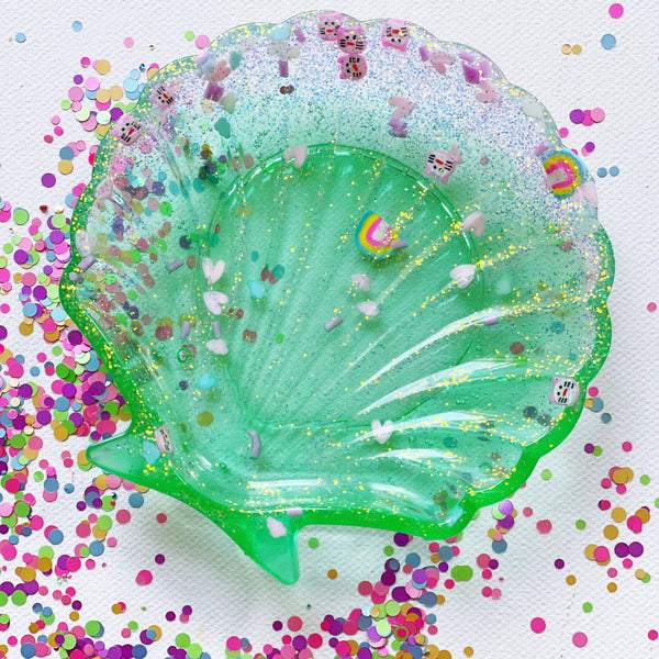 Mermaid Shell Trinket Tray - funfetti collection