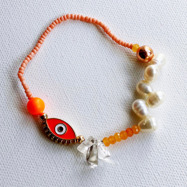 Gemstone & Bead Bracelets - evil eye